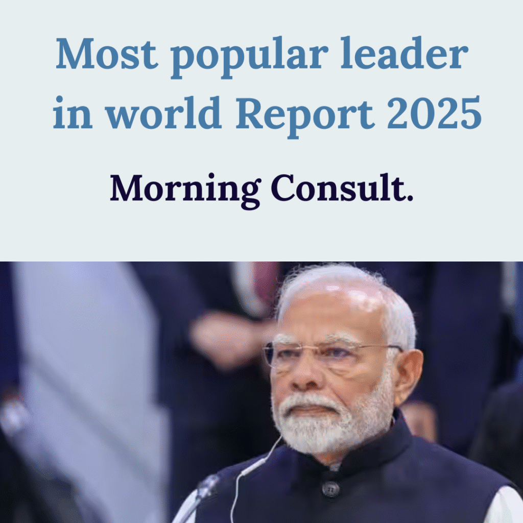 Narendar Modi World’s Most Popular Leader